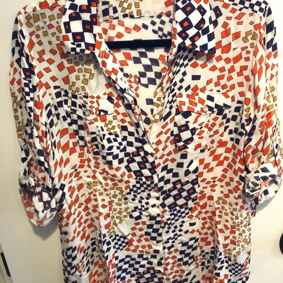 CAbi Grand Prix Button Down Blouse - Picture 1 of 3